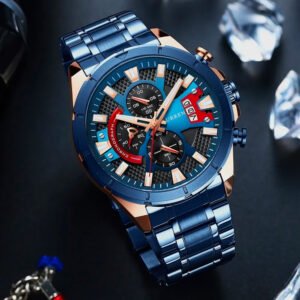 Reloj CURREN Hombre Original | Acero Inoxidable con Manecillas Luminosas | ID. 8401