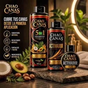 Chao Canas 5 en 1 – Shampoo Premium + Activador