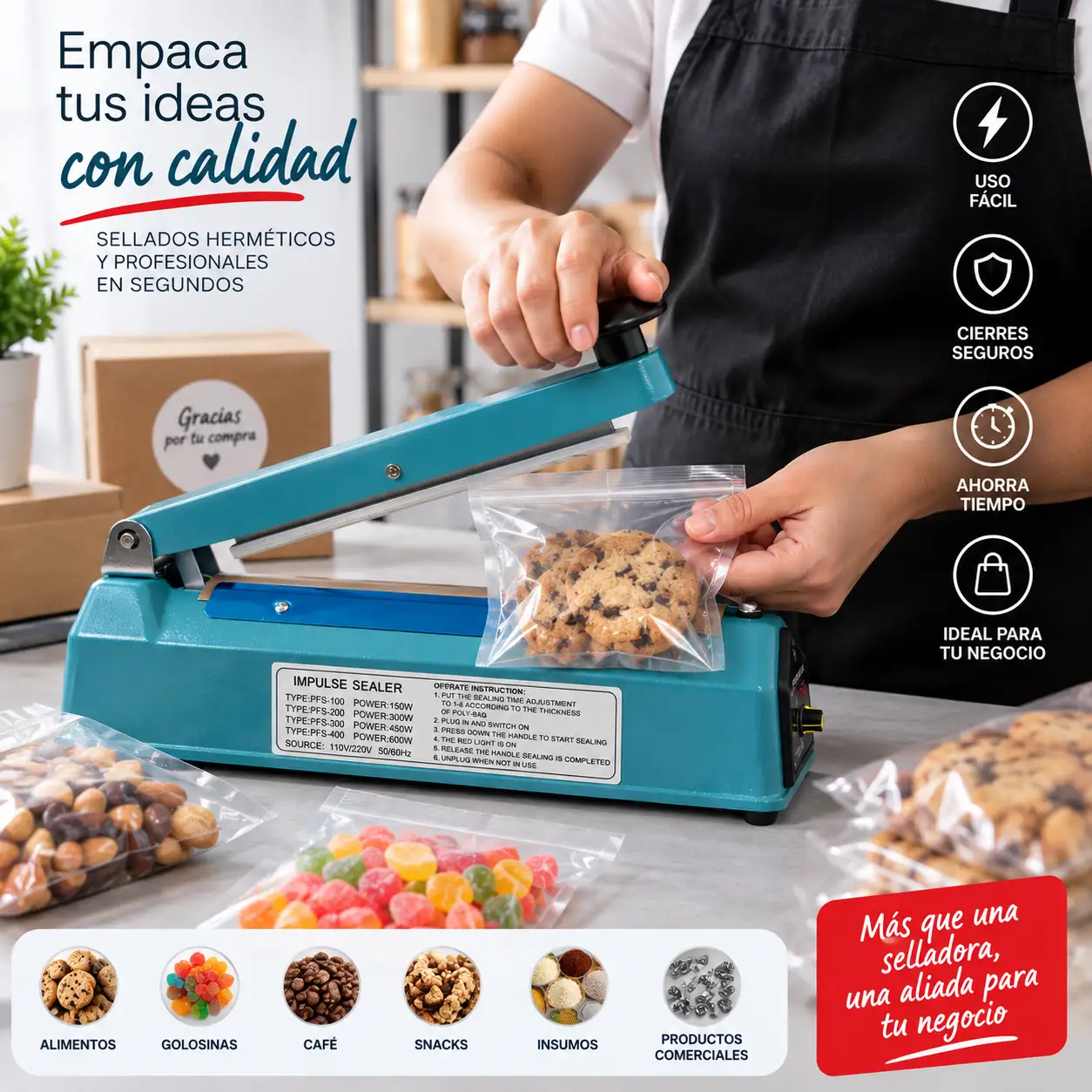 SELLADORA DE BOLSA